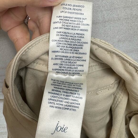 Joie Cream High-Rise Skinny Cargo Pants Size 12/31 - Picture 13 of 13